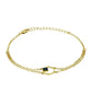 Goldplattiertes Silberarmband mit blauem Diamant