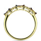 Goldplattierter Silberring mit blauem Diamant und weißem Topas
