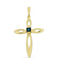 Goldplattierter Silberanhänger mit blauem Diamant