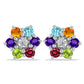 Silberohrringe mit marokkanischem Amethyst und Peridot aus Changbai