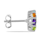 Silberohrringe mit marokkanischem Amethyst und Peridot aus Changbai