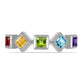 Silberring mit marokkanischem Amethyst und Peridot aus Changbai