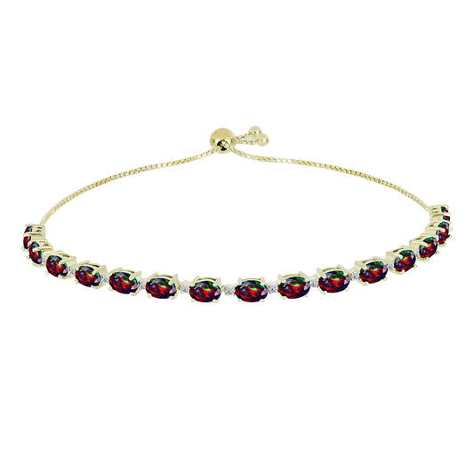 Goldplattiertes Silberarmband mit mitternachtsschwarzem äthiopischen Opal aus Lega Dembi und weißem Topas