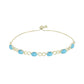 Goldplattiertes Silberarmband mit Dornröschen Türkis