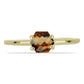 Goldplattierter Silberring mit Cognac-Quarz