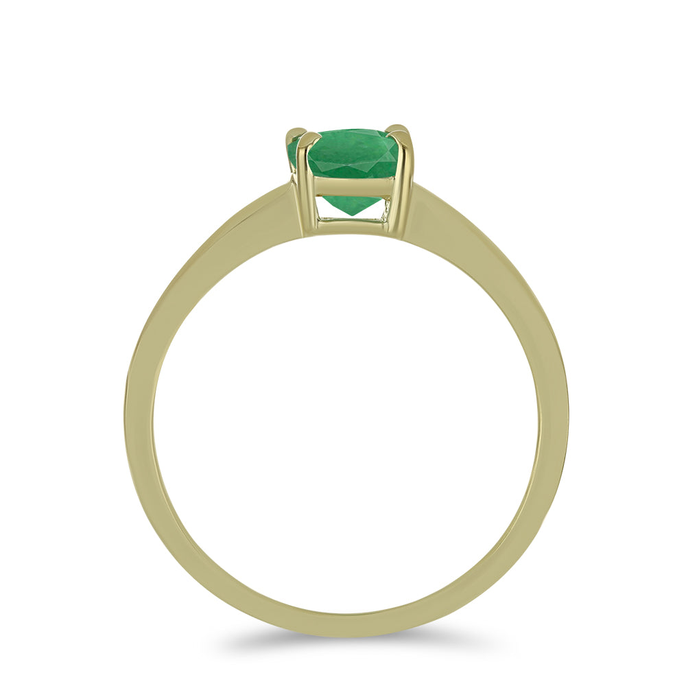 Goldplattierter Silberring mit brasilianischem Smaragd 2 