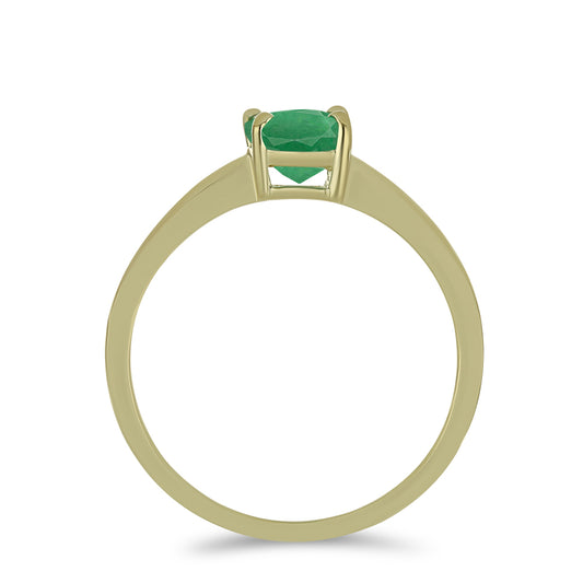 Goldplattierter Silberring mit brasilianischem Smaragd