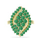 Goldplattierter Silberring mit brasilianischem Smaragd