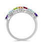 Silberring mit marokkanischem Amethyst und goldfarbenem Rio Zitrin