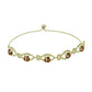 Goldplattiertes Silberarmband mit Cognac-Quarz