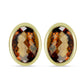 Goldplattierte Silberohrringe mit Cognac-Quarz