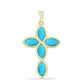 Goldplattierter Silberanhänger mit Dornröschen Türkis