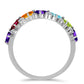 Silberring mit marokkanischem Amethyst und Peridot aus Changbai