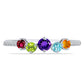 Silberring mit marokkanischem Amethyst und Peridot aus Changbai