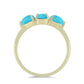 Goldplattierter Silberring mit Dornröschen Türkis