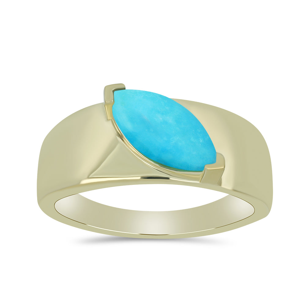 Goldplattierter Silberring mit Dornröschen Türkis 3 