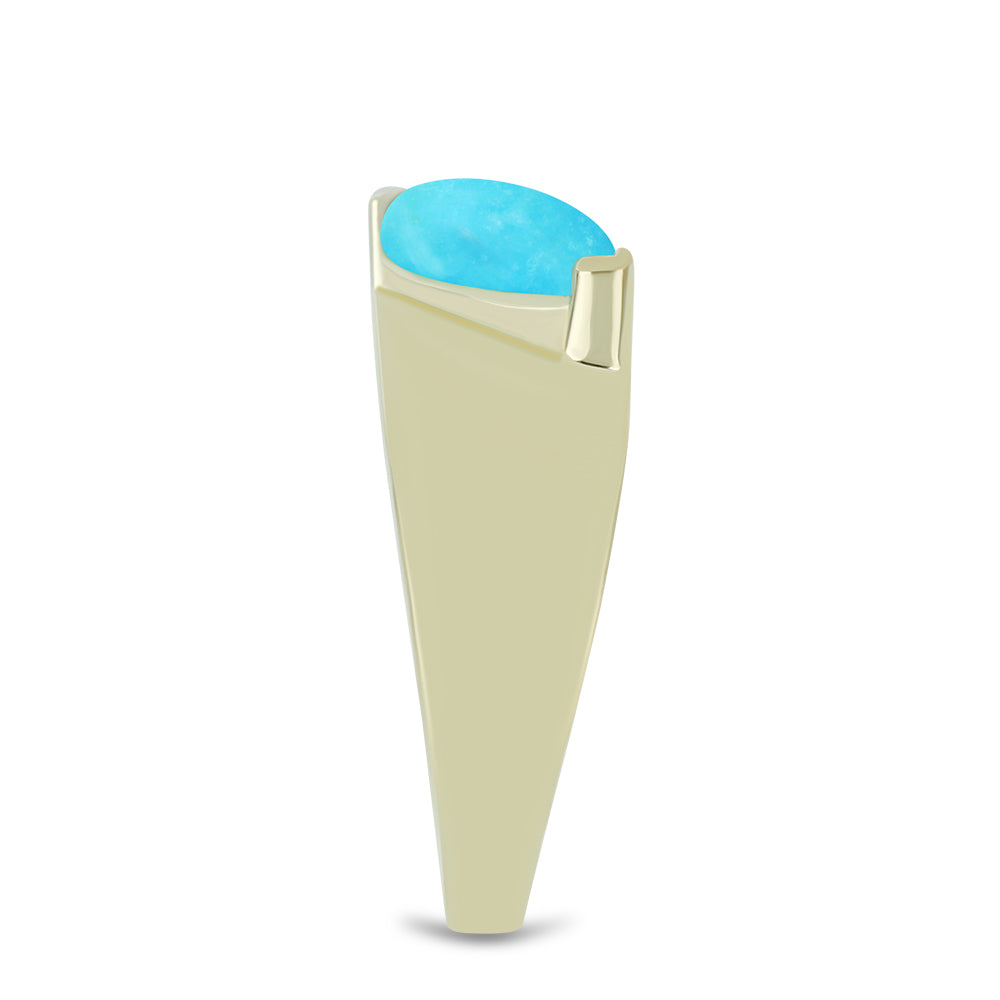 Goldplattierter Silberring mit Dornröschen Türkis 4 