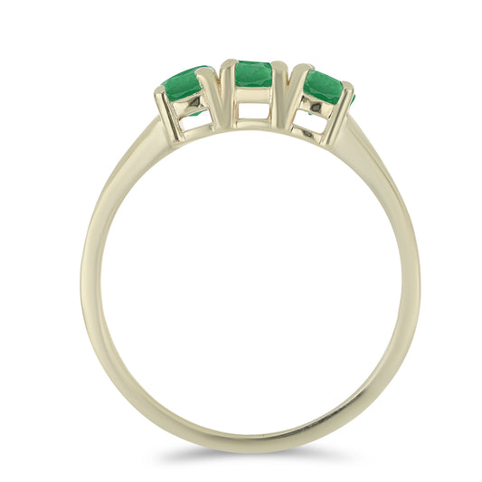 Goldplattierter Silberring mit brasilianischem Smaragd