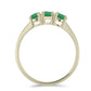 Goldplattierter Silberring mit brasilianischem Smaragd