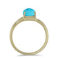 Goldplattierter Silberring mit Dornröschen Türkis