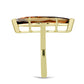 Goldplattierter Silberring mit Cognac-Quarz