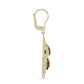Goldplattierte Silberohrringe mit Cognac-Quarz