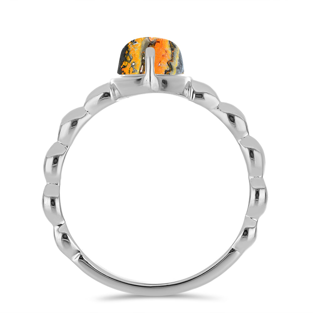 Silberring mit Hummeljaspis 2 