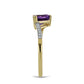 Goldplattierter Silberring mit marokkanischem Amethyst und weißem Topas