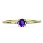 Goldplattierter Silberring mit marokkanischem Amethyst und weißem Topas
