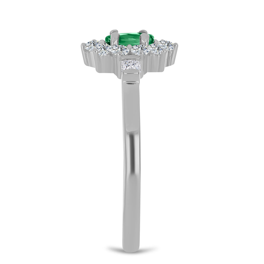 Silberring mit natürlichem Alexandrit und weißem Topas 4 