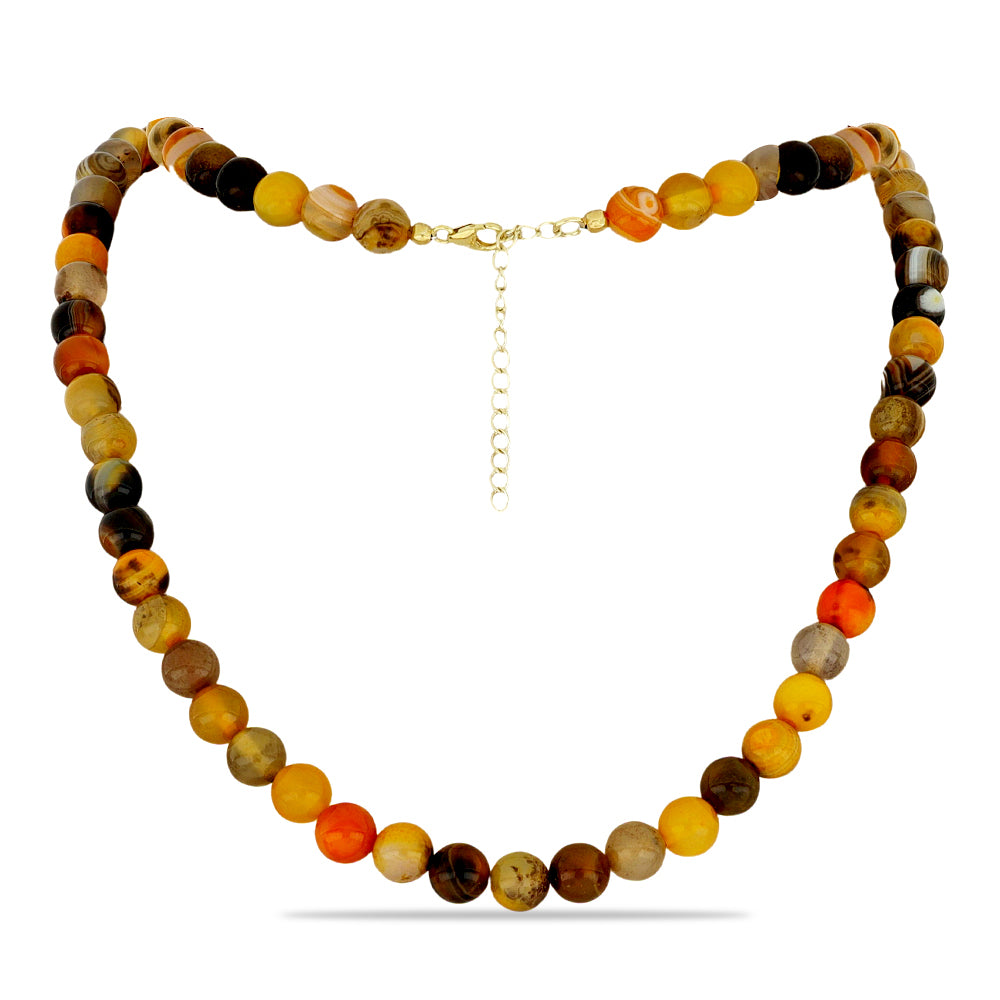 Goldplattierte Silberhalskette mit Hummeljaspis 1 