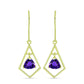 Goldplattierte Silberohrringe mit marokkanischem Amethyst