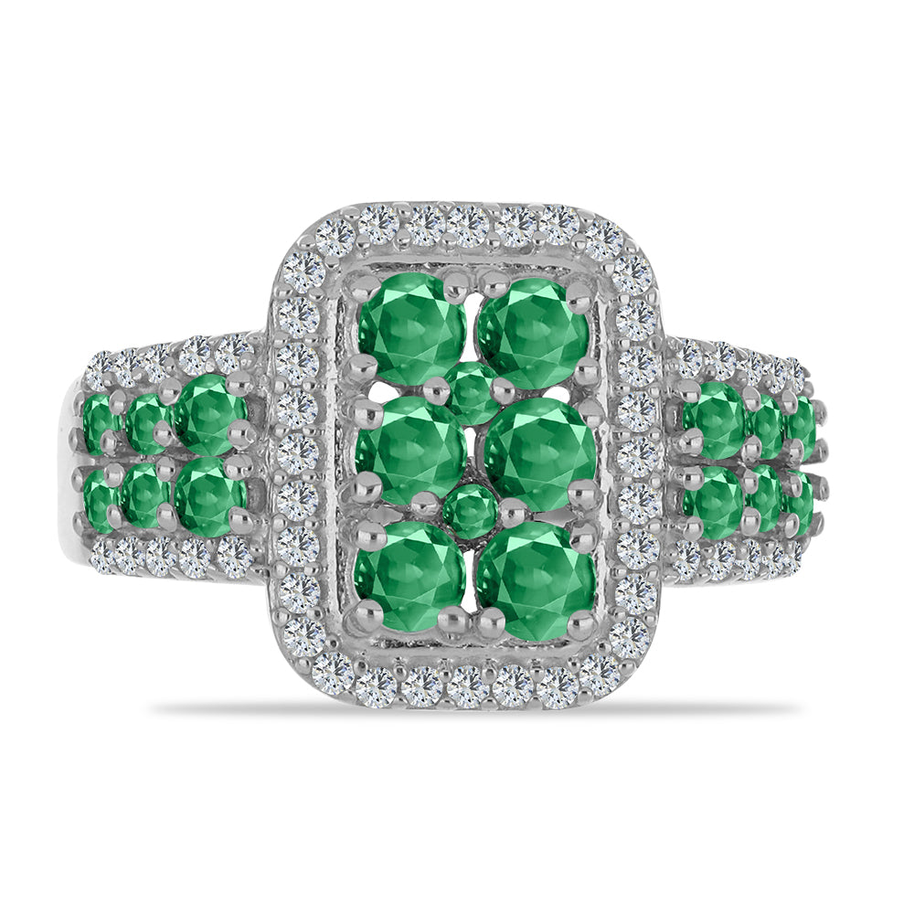 Silberring mit natürlichem Alexandrit und weißem Topas