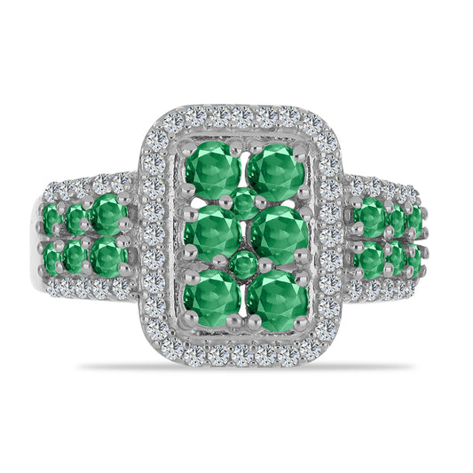 Silberring mit natürlichem Alexandrit und weißem Topas