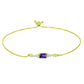 Goldplattiertes Silberarmband mit marokkanischem Amethyst und weißem Topas