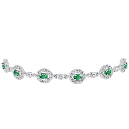 Silberarmband mit natürlichem Alexandrit und weißem Topas