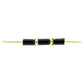 Goldplattiertes Silberarmband mit schwarzem Spinell