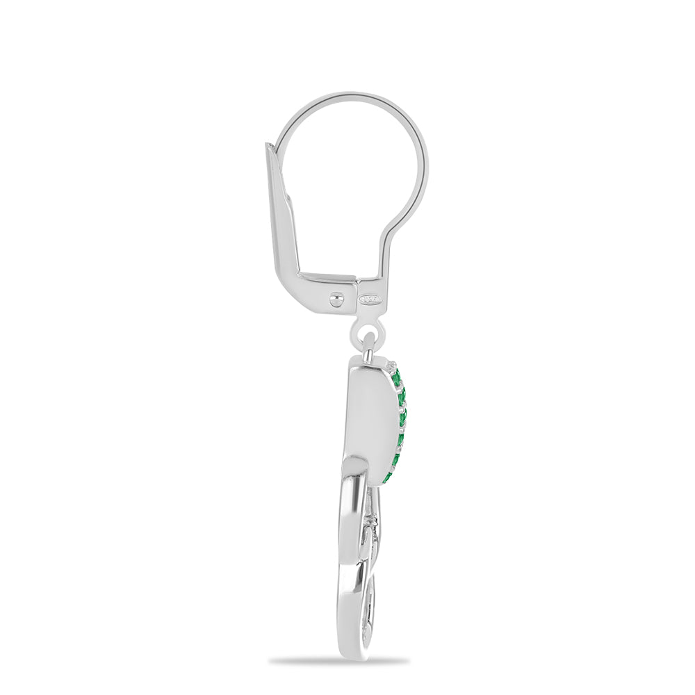 Silberohrringe mit zertifiziertem laborgezüchteten königsblauem Moissanit