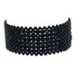 Goldplattiertes Silberarmband mit schwarzem Spinell