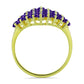 Goldplattierter Silberring mit marokkanischem Amethyst