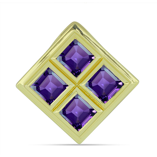 Goldplattierter Silberanhänger mit marokkanischem Amethyst
