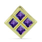 Goldplattierter Silberanhänger mit marokkanischem Amethyst