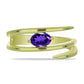 Goldplattierter Silberring mit marokkanischem Amethyst