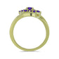 Goldplattierter Silberring mit marokkanischem Amethyst