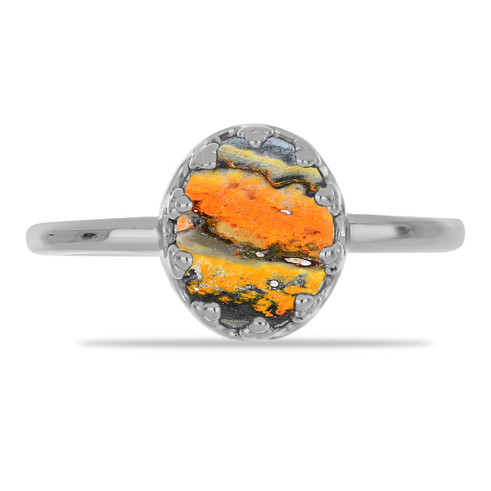 Silberring mit Hummeljaspis 1 