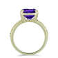 Goldplattierter Silberring mit marokkanischem Amethyst
