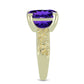 Goldplattierter Silberring mit marokkanischem Amethyst