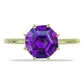 Goldplattierter Silberring mit marokkanischem Amethyst