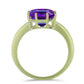 Goldplattierter Silberring mit marokkanischem Amethyst
