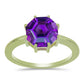 Goldplattierter Silberring mit marokkanischem Amethyst